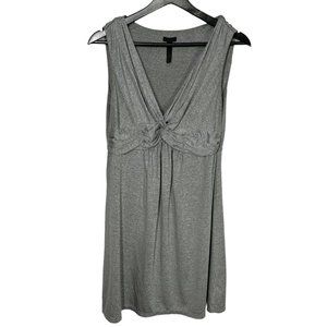Soma Grey Twist Front Sleeveless V Neck Tunic Top Small